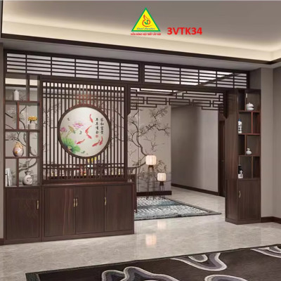Vách ngăn phòng khách , vách ngăn phòng khách hiện đại 3VTK34 - Nội thất lắp ráp