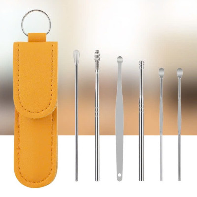 Bộ lấy ráy tai đa năng 6 món Cao cấp bằng thép không rỉ