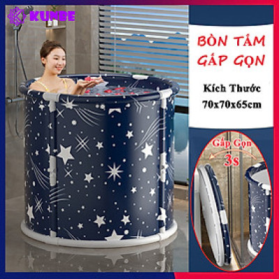 Bồn Tắm Gấp Gọn KUNBE Ngâm Người Xông Hơi Giữ Nhiệt Tiện Lợi