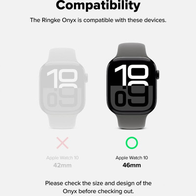 Ốp dành cho Apple Watch 10 RINGKE Onyx 46mm - Hàng Chính Hãng