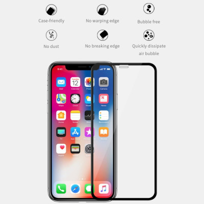 Miếng dán Kính Cường Lực full 3D cho iPhone X / Xs Nillkin XD CP+Max - Hàng Chính Hãng