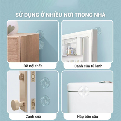 Miếng Silicone, Trong Suốt Dán Tường, Chống Va Đập Cánh Cửa và Đồ Vật, Tiện Dụng Trong Gia Đình, Văn Phòng. Takyhome 1700