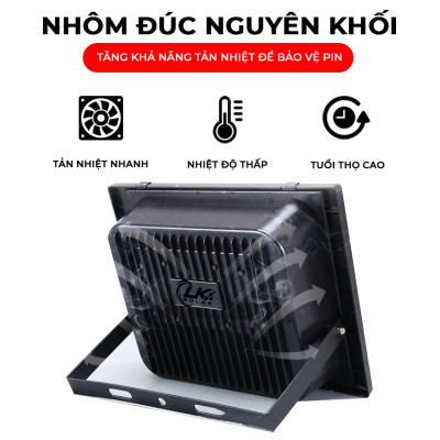Đèn Led Năng Lượng Mặt Trời Siêu Sáng 75W CHÍNH HÃNG- LK SOLAR -TGD-9975, Sử dụng 100% năng lượng mặt trời, dễ dàng lắp đặt ngoài sân vườn, trong nhà, nhà xưởng, trang trại, cảm biến ánh sáng, có remote điều khiển từ xa