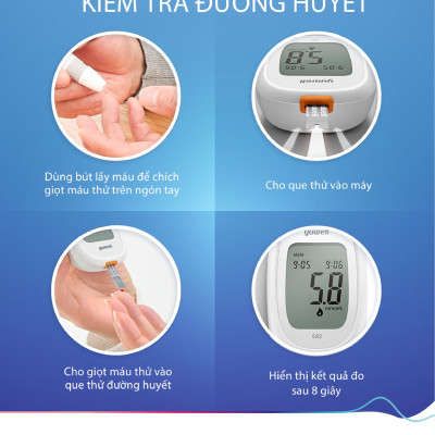 Máy Đo Đường Huyết Thế Hệ Mới Yuwell Accusure 582 - Kết Quả Chính Xác - Bảo Hành Trọn Đời