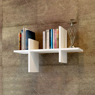 Giá sách treo tường bằng gỗ hiện đại SMLIFE Washu