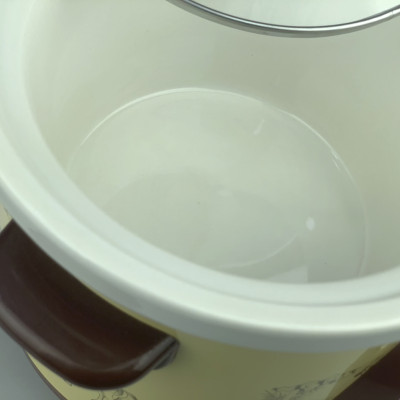 Nồi Kho Cá Thịt 2.5L,Nồi Nấu Chậm,Nồi Nấu Cháo ,Nồi Chưng Yến,Nồi Tiềm 2.5L Fujika KC25 Màu Vàng Họa Tiết-Hàng chính hãng