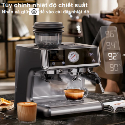 Máy pha cà phê Espresso HiBREW H7A chuyên nghiệp 3 in 1 Thương hiệu Mỹ cao cấp Công Suất 3000W, Dung tích 2,8 lít, Áp suất 20 bars - Bảo hành 12 Tháng, Hàng chính hãng