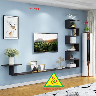 BỘ KỆ TI VI TREO TƯỜNG TRANG TRÍ VKTV04