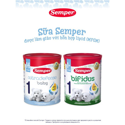 Thùng 12 hộp Sữa bột công thức Semper Nutradefense Baby 2 400g/hộp