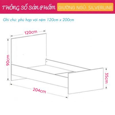 Giường ngủ gỗ công nghiệp thiết kế thông minh SMLIFE Silverline
