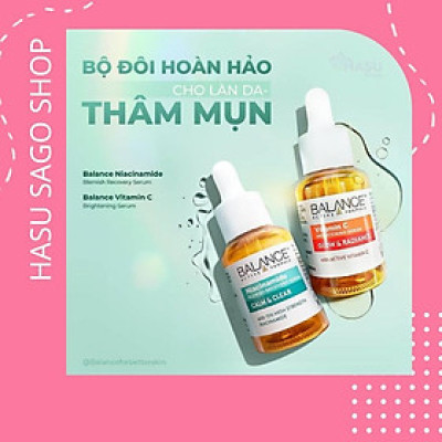 Combo serum ngừa mụn, giảm thâm và làm sáng da Balance Vitamin C và Niacinamide Serum 30ml/chai