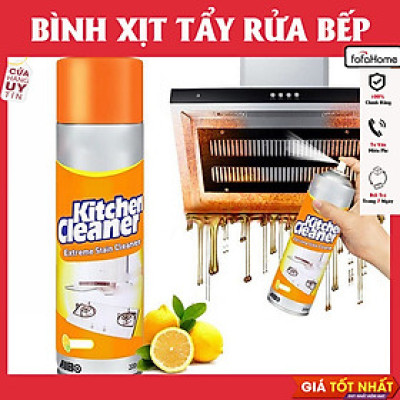 Bình Xịt Tẩy Rửa Nhà Bếp, Bình Xịt Bọt Tuyết Tẩy Rửa Siêu Sạch Màu Cam Kitchen Cleaner Nhà Bếp 500ml