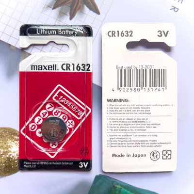 Vỉ 1 Viên Pin 3V MAXELL CR1632 Nhập Khẩu Nhật Bản 