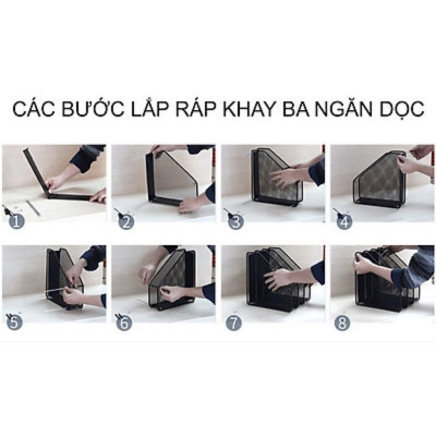 Kệ tài liệu văn phòng 3 ngăn đứng Hando