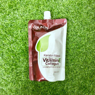 Kem ủ tóc siêu mượt Colatin Keratin Mask Vitamin E 500ml