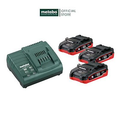 Bộ Pin LIHD & Sạc Metabo BASIC SET 3 X LIHD 3.1AH + ASC 30-36V