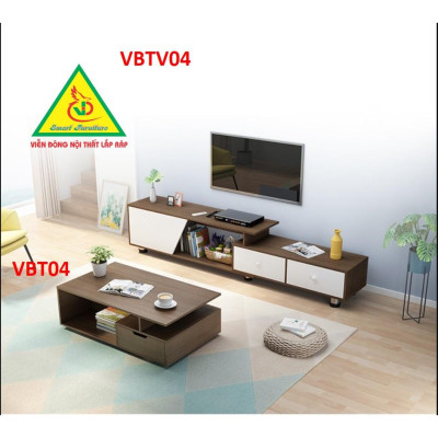 Kệ Tivi Hiện Đại Và Bàn Trà Cho Phòng Khách VBTV04 - Nội thất lắp ráp Viendong Adv