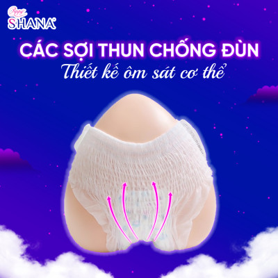 Combo 100 gói Băng Vệ Sinh Quần Peppy Shana Ngày Đêm Siêu Thấm, Freesize, Chống Tràn Tối Đa, Tiết Kiệm (200 miếng)