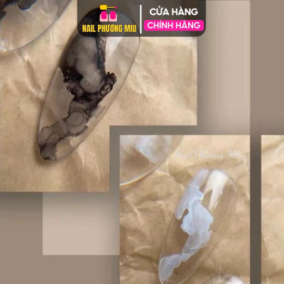 Chai Cồn Loang B281 Trắng Đen 15ml, Sơn Cồn Loang Thủy Tinh Cao Cấp, Tạo Hiệu Ứng Vân Đá Đẹp Mắt, Làm Nail Chuyên Nghiệp