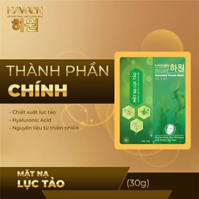 10 MiêngMặt Nạ Dưỡng Trắng Da Chiết Xuất Lục Tảo Seaweed Facial Mask HAWON