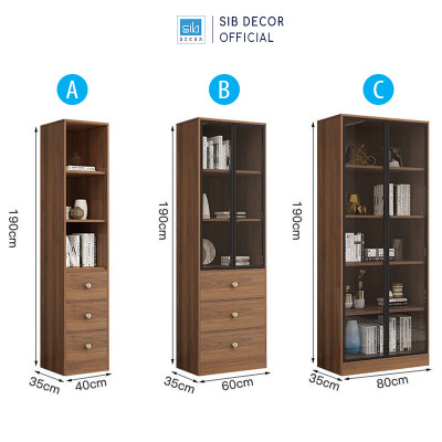 Tủ Gỗ Phối Cánh Kính Hiệu Đại Thương Hiệu SIB Decor KS602