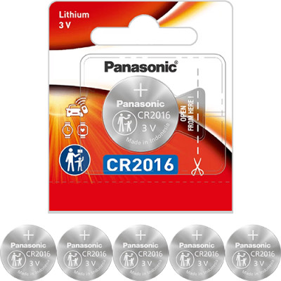 Vỉ Pin nút Panasonic 3V CR-2016/5BN (1 viên/5 viên) - Hàng chính hãng