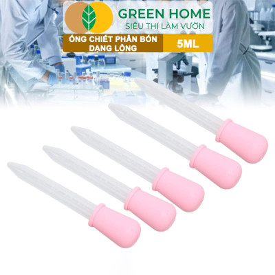 Ống Pipet GreenHome, 5ml, D15cm, Chiết Phân Bón Dạng Nước, Có Vạch Định Lượng, Đa Năng, Tiện Dụng