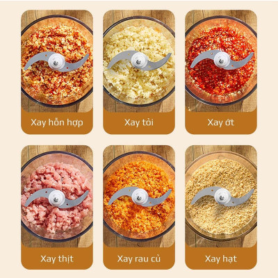 Máy xay thịt đa năng Elegant FC-J08 công suất 350W, cối thủy tinh 1.8L - Hàng chính hãng