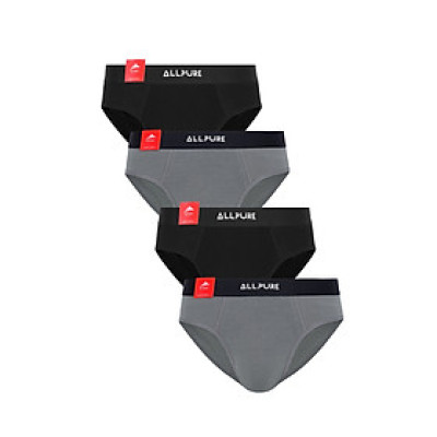Combo 4 quần lót brief nam màu tùy chọn ALLPUR vải sợi tre khử mùi kháng khuẩn mặc siêu mát
