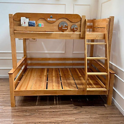 Giường tầng Bunk Bed VIP Import Bunk Juno Sofa KT 1m5 x 1m9 Gỗ Sồi Siêu Bền Chắc