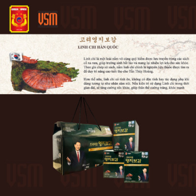 Nước Chiết Xuất Linh Chi Và Hồng Sâm Hàn Quốc 6 Năm Tuổi Hộp 30 gói x 70ml - Ginseng House