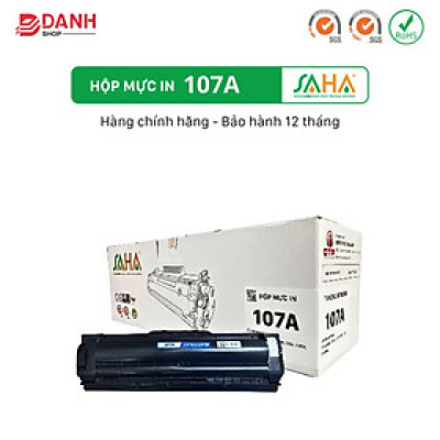 HỘP MỰC IN 107A SAHA - Hàng chính hãng - Dùng cho máy in HP Laser Jet 107A, 107W, 135A, 135W, 135FNW