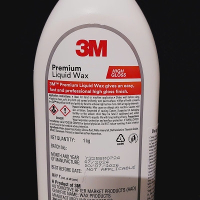 Sáp đánh bóng sơn xe 3M Premium Liquid Wax 1kg