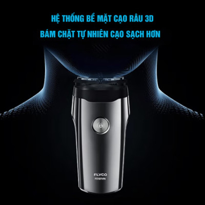Máy Cạo Râu Flyco 2 Lưỡi Kép FS181VN Thân Máy Kháng Nước - Hàng Chính Hãng