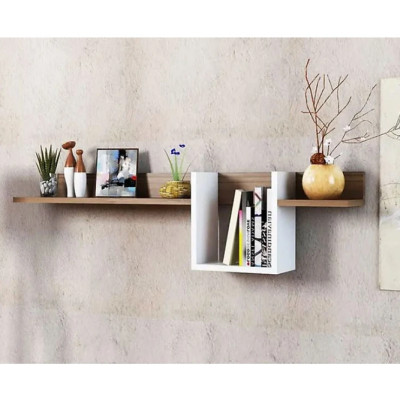 Kệ Gỗ Trang Trí Treo Tường Sáng Tạo Tundo CTKT506 KT 120 x 30 x 16.7cm
