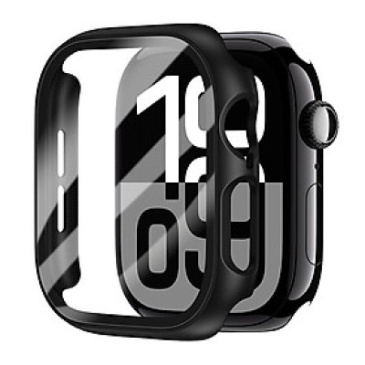 Ốp Case PC Mặt Kính Cường Lực cho Apple Watch Series 10 Size 42mm/46mm - Hàng Chính Hãng