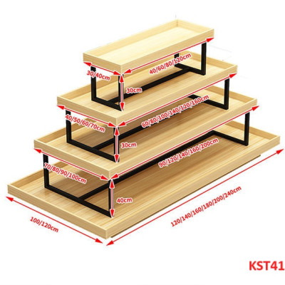 Kệ gỗ trưng bày rau củ quả, kệ trưng bày sản phẩm, hàng hóa KST413 - Nội thất lắp ráp Viễn Đông Adv