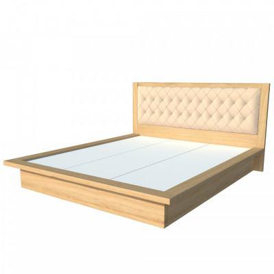 Giường ngủ cao cấp Tundo màu vàng sồi 160cm x 200cm