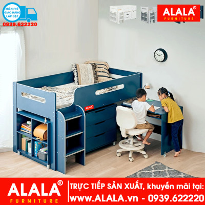 Giường tầng cho Bé ALALA138 đa năng/ Miễn phí vận chuyển và lắp đặt/ Đổi trả 30 ngày/ Sản phẩm được bảo hành 5 năm từ thương hiệu ALALA/ Chịu lực 700kg