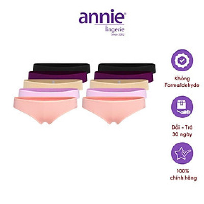 Combo 10 quần lót nữ trơn vải cotton annie QE837 form basic trẻ trung năng động, thoáng mát ( màu giao ngẫu nhiên)