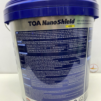 Sơn nước cao cấp Toa Nanoshield ngoại thất màu xanh 7410_ 15L