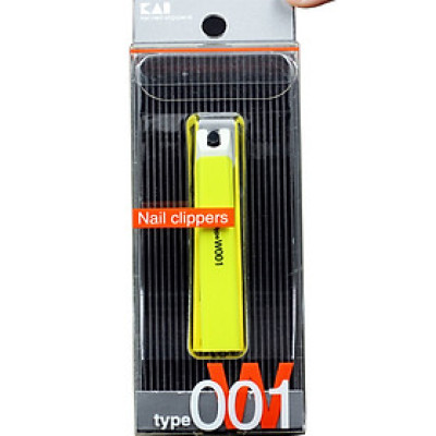 Bấm móng tay thân nhựa KAI cỡ trung màu xanh lá nội địa Nhật Bản