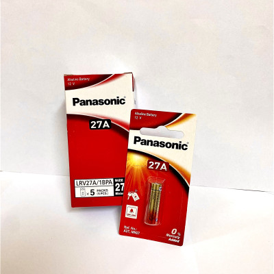 Vỉ 5 viên Pin cửa cuốn remote 27A A27 Panasonic Alkaline LRV27A