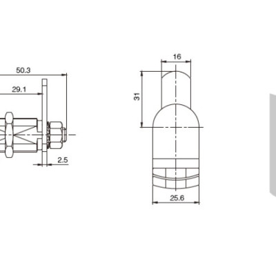 Ổ móc khoá Hasp công nghệ Singapore dành cho tủ locker/ cabinet (Locker & Lock)