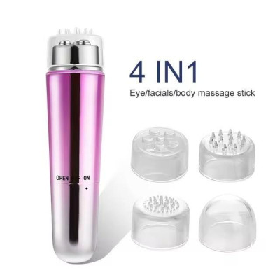 Máy Massage Mặt 4in1 Làm Đẹp Hấp Thụ Và Làm Săn Chắc Da Giảm Nếp Nhăn Mới 2024 (Có Pin Sẵn)