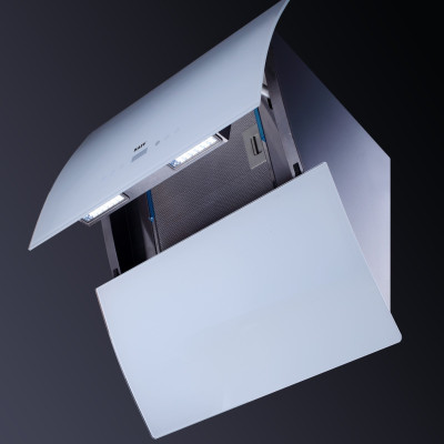 Máy Hút Mùi Kính Vát Cong KAFF KF-LUX AT70H-WH (KF-LUX AT90H-WH) - Hàng Chính Hãng