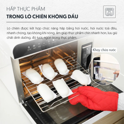 Lò Chiên Hơi Nước Đa Năng Mishio MK319 Cao Cấp - Hàng Chính Hãng