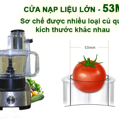 Máy thái rau củ quả đa năng 3A600W - Cắt hạt lựu, sợi, lát, băm nhỏ - Hàng Chính Hãng