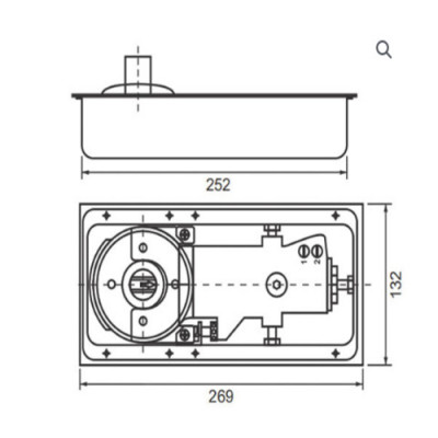 Bản lề sàn P-220B - Panasonic , cánh < 900mm, Hàng chính hãng