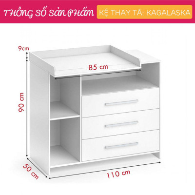 Kệ gỗ thay tã cho bé SMLIFE Kagalaska